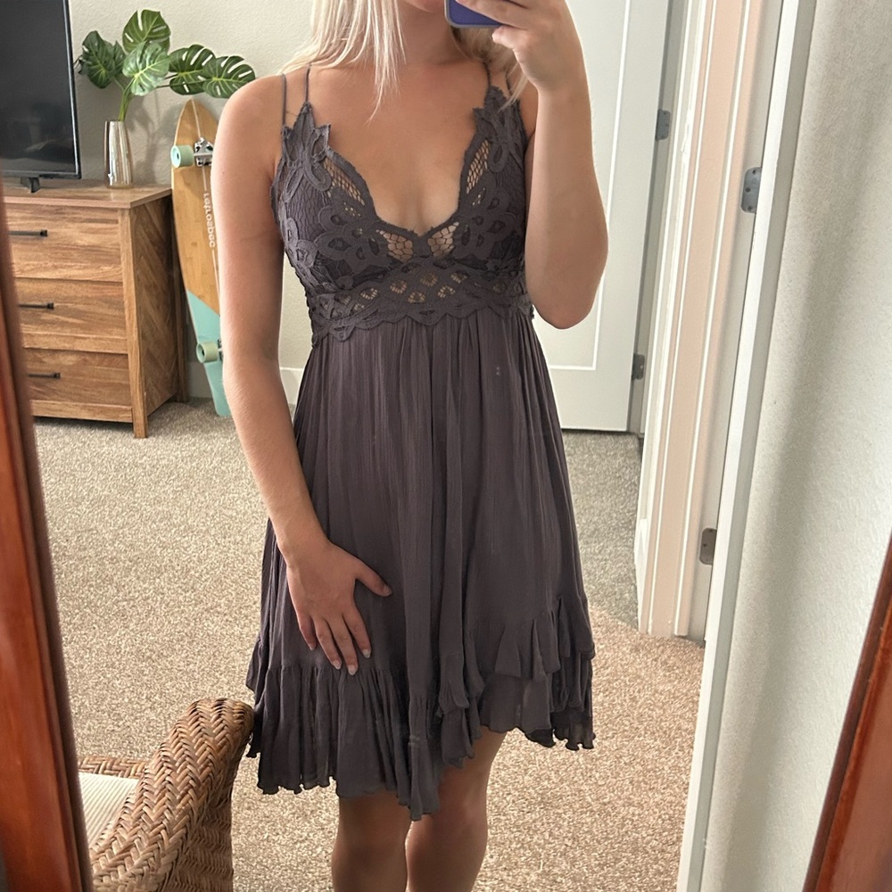 Free People Adella slip lace dress